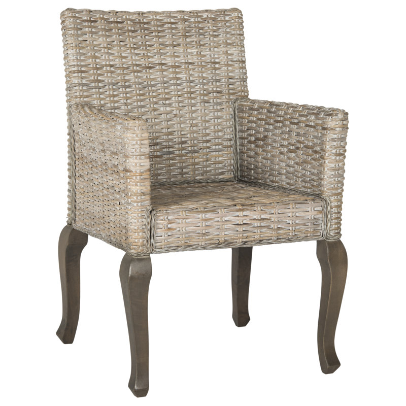 Fauteuil avec accoudoirs Sephina, Blanc délavé