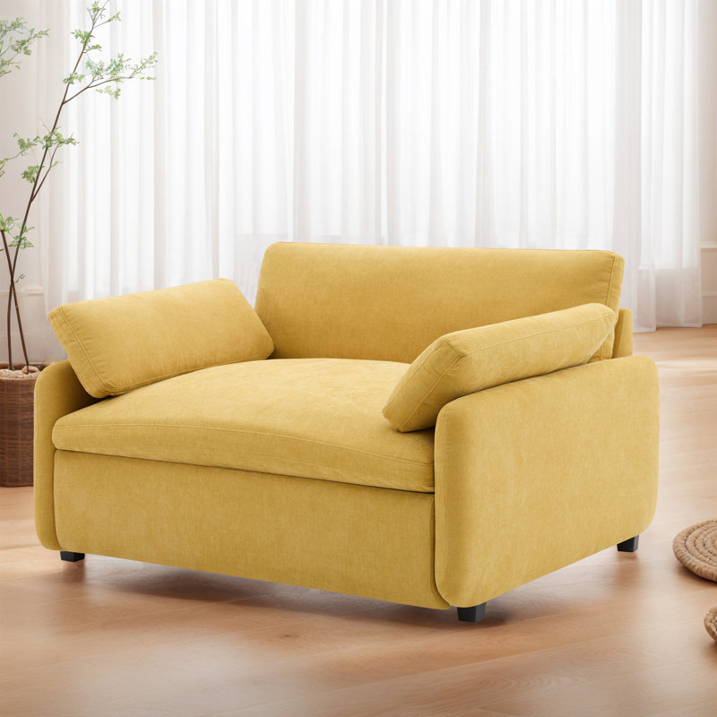 Fauteuil d'appoint 50 po, Jaune