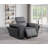 Top Grain Italian Leather Power Reclining Arm Chair with Power Headrests-2036242973