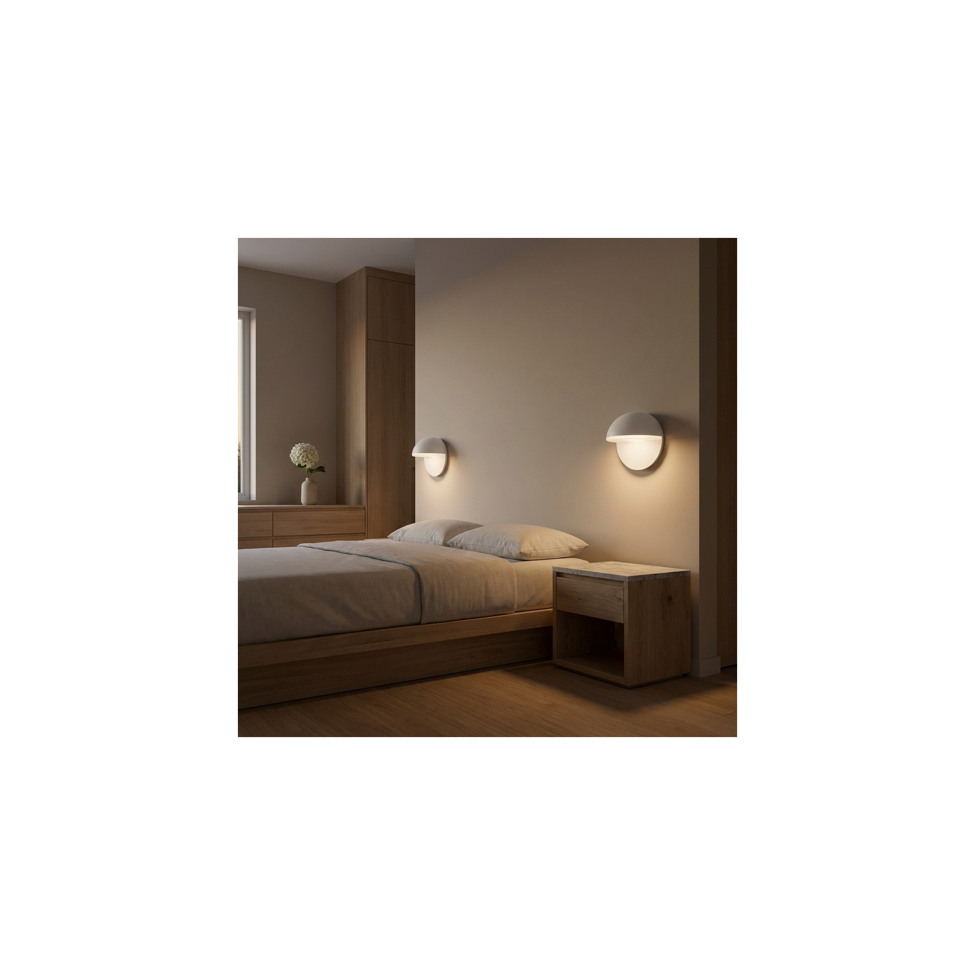 Rosalie 7 Sconce, Matte White