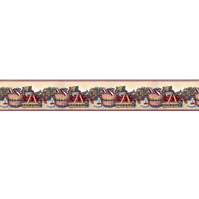 Bordure de papier peint patriotique pomme