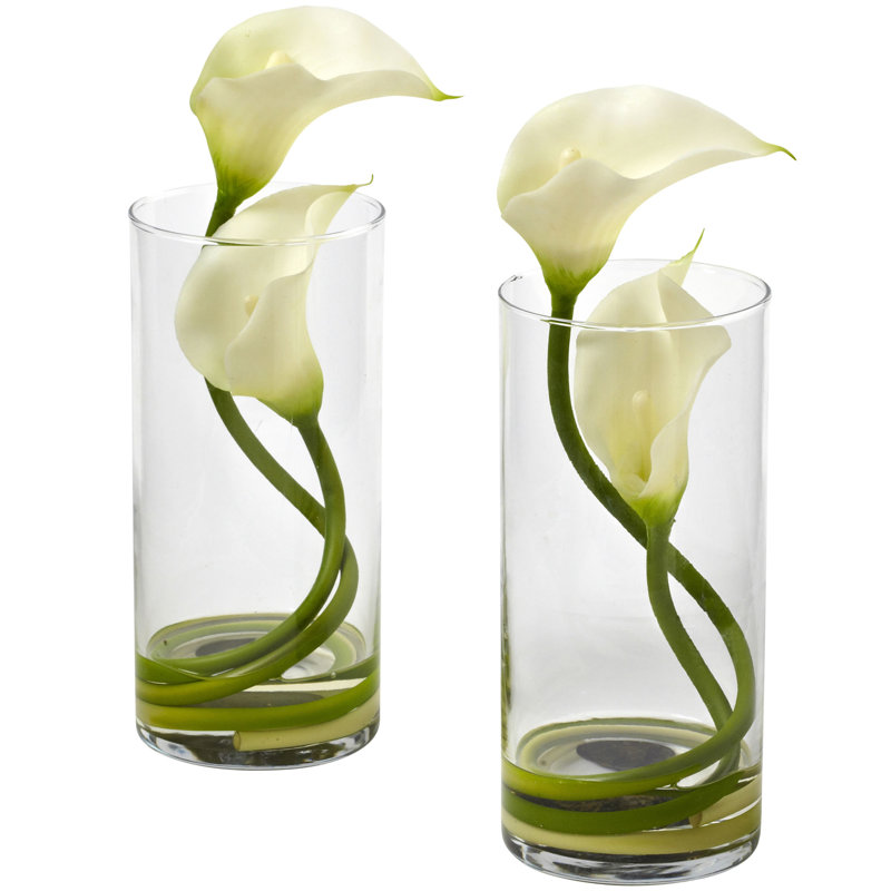 Lilies Arrangement in Vase, Cream