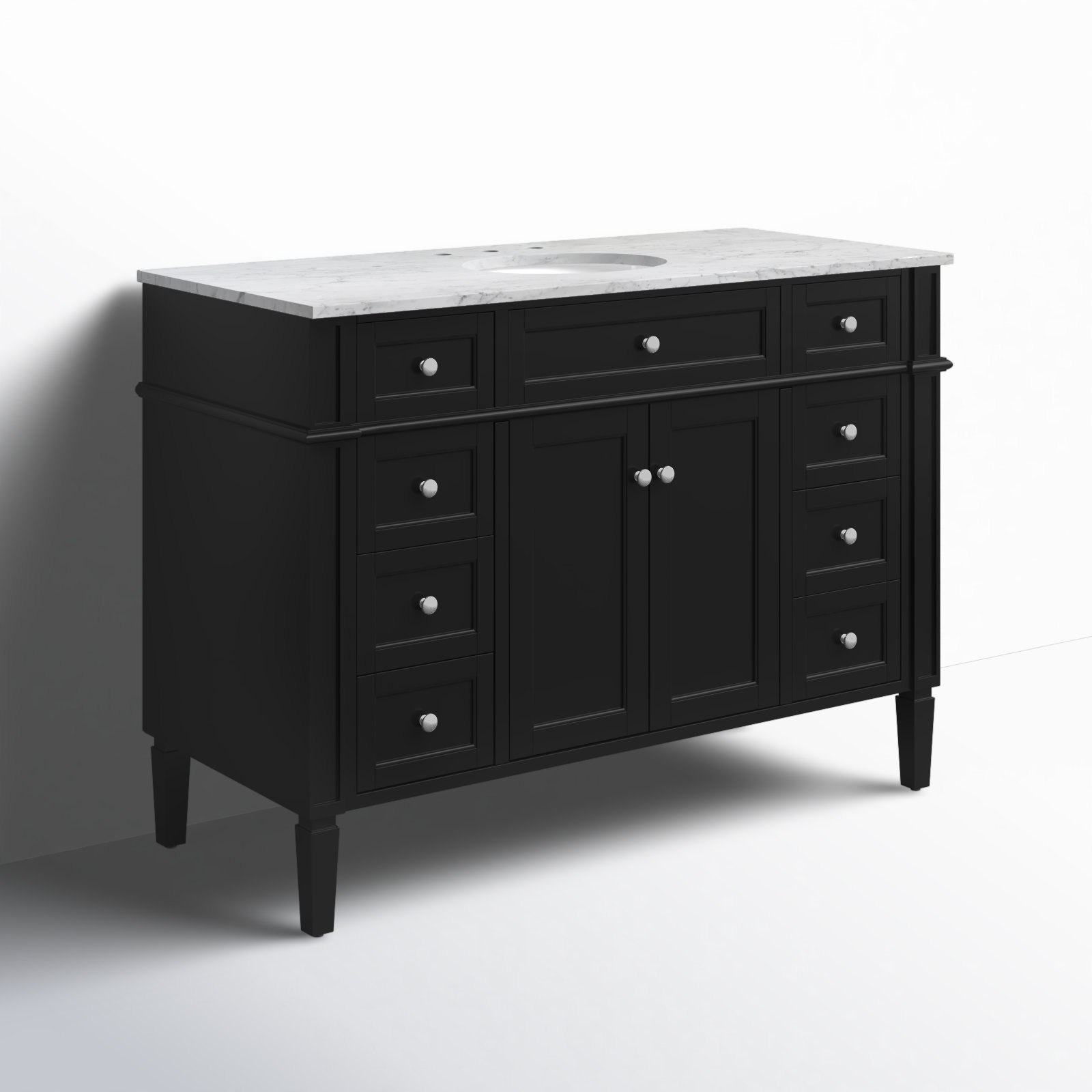 Rivers 48'' Single Bathroom Vanity, Black