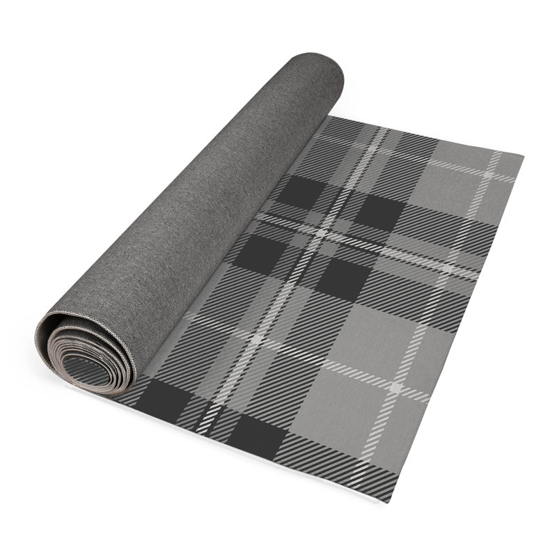 Tapis d'extérieur antidérapant Tartan Block, Tapis de couloir 2 pi 6 po x 8 pi