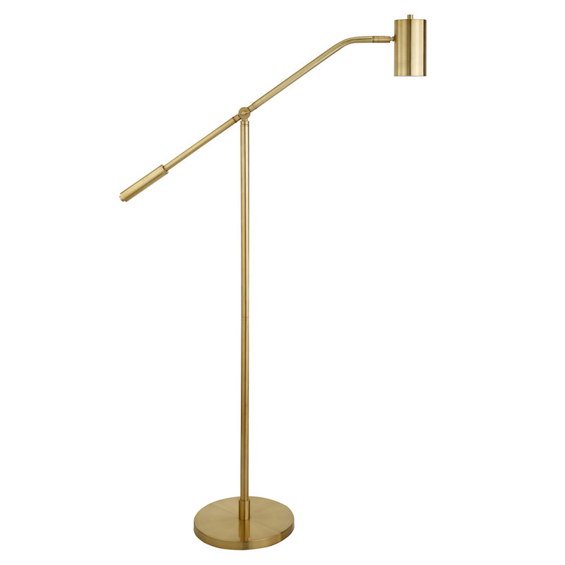 Willis 60'' Swing Arm Floor Lamp, Gold, Gold