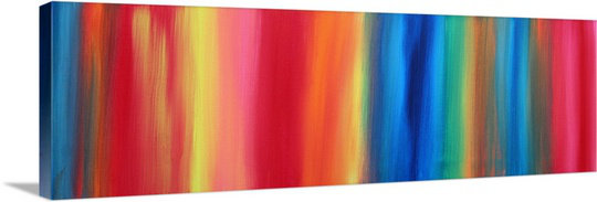 " Rainbow Effect " by Megan Duncanson, 12" H x 36" W x 1.5" D, Canvas