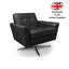Begay Upholstered Top Grain Leather Swivel Armchair-1139204037