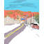 Hollywood Hills Print by Deborah Blum