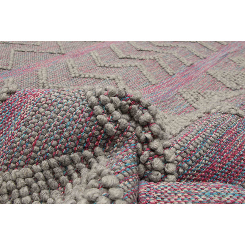 Tapis gris nouvel âge en laine Decarion