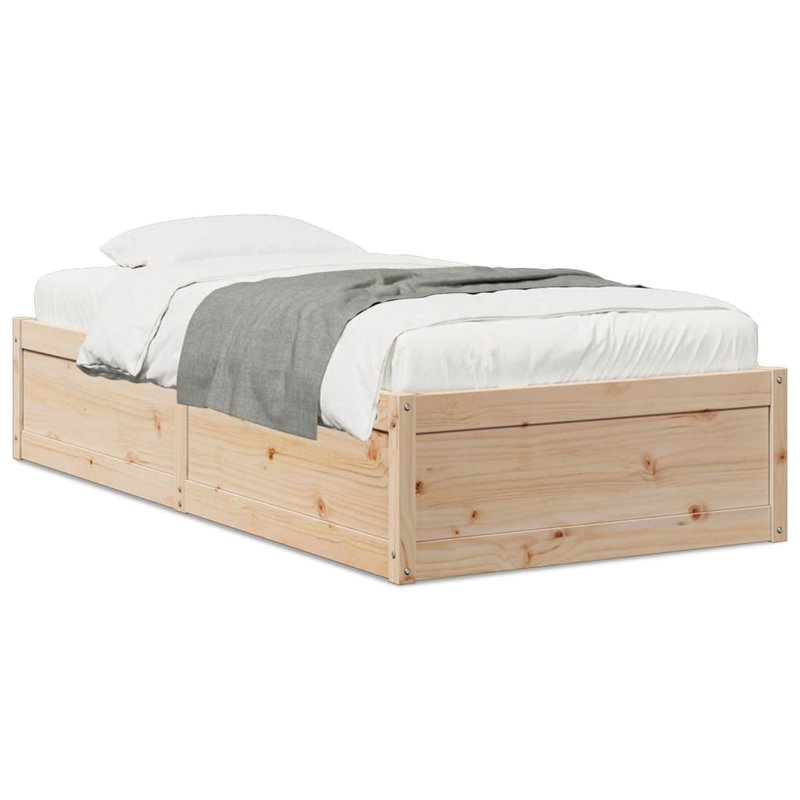 Antolin Solid Wood Bed Frame, Single (3'), Brown