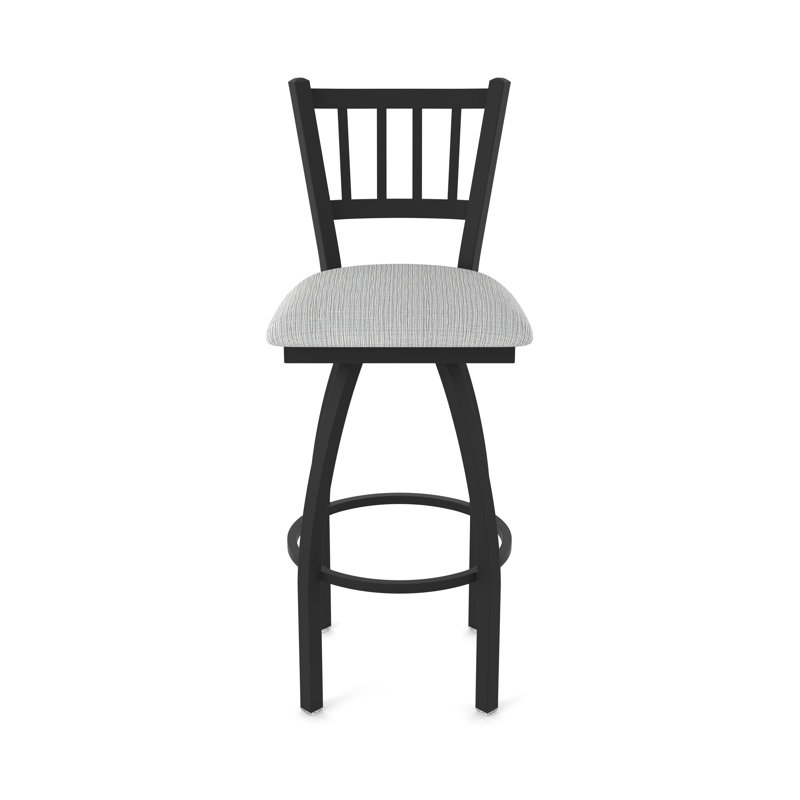 Tabouret pivotant 810 Contessa, Noir froissé, Tissu - alpin graphique, Très grand (siège d'une hauteur de 36 po)