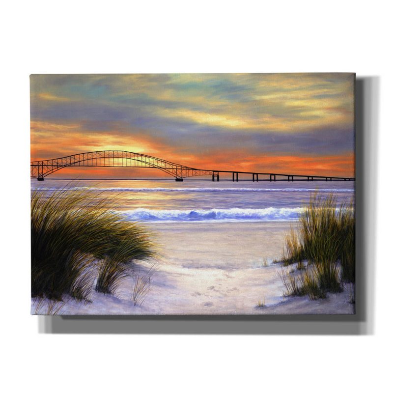«Sunset Over Robert Moses» par Diane Romanello, H 40 po x l 54 po x P 1,5 po