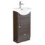 Petit meuble-lavabo en céramique blanc avec robinet et drain Eustice-1937580863