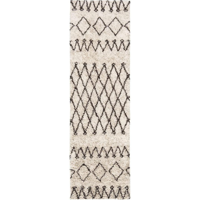 Clem Southwestern Handmade Tufted Wool Ivory/Brown Area Rug