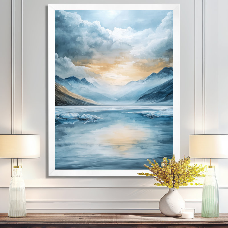 Gentilucci - impressions sur toile abstraites, H 40 po x l 30 po, Reproduction encadrée d'une seule photo, Blanc