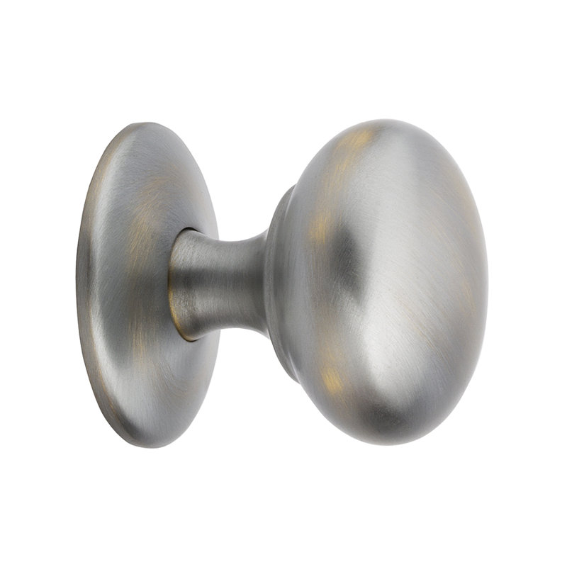 Poignée champignon Mulberry, Chrome patiné, H 1,5 po x l 1,48 po x P 1,48 po