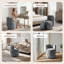 Velvet Swivel Accent Chair With Footstool-636973594