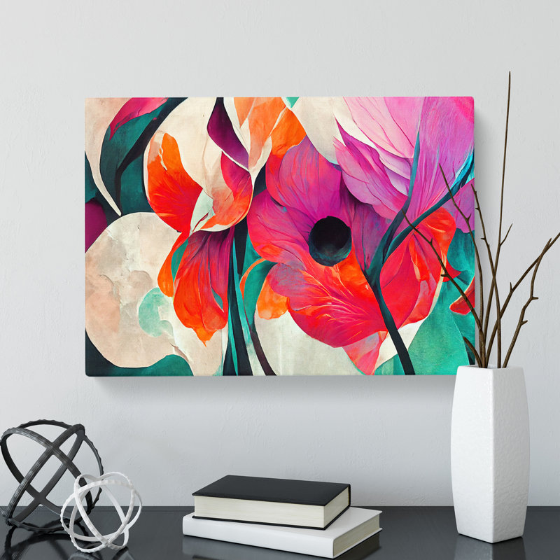 Floral Abstract Vol.6 - Wrapped Canvas, 50cm H x 76cm W x 3cm D
