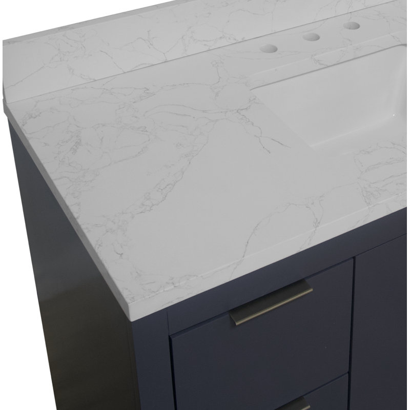 Ensemble de meuble-lavabo simple 48 po Anastazia, Gris marine