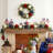 Valery Madelyn 9FT Patriotic Hydrangeas Garland with Lights for Mantle, Red White Blue Summer Floral Daisy Garland with Eucalyptus Leaves Butterfly for 4th of July Independence Day Decor-860892557-860892559
