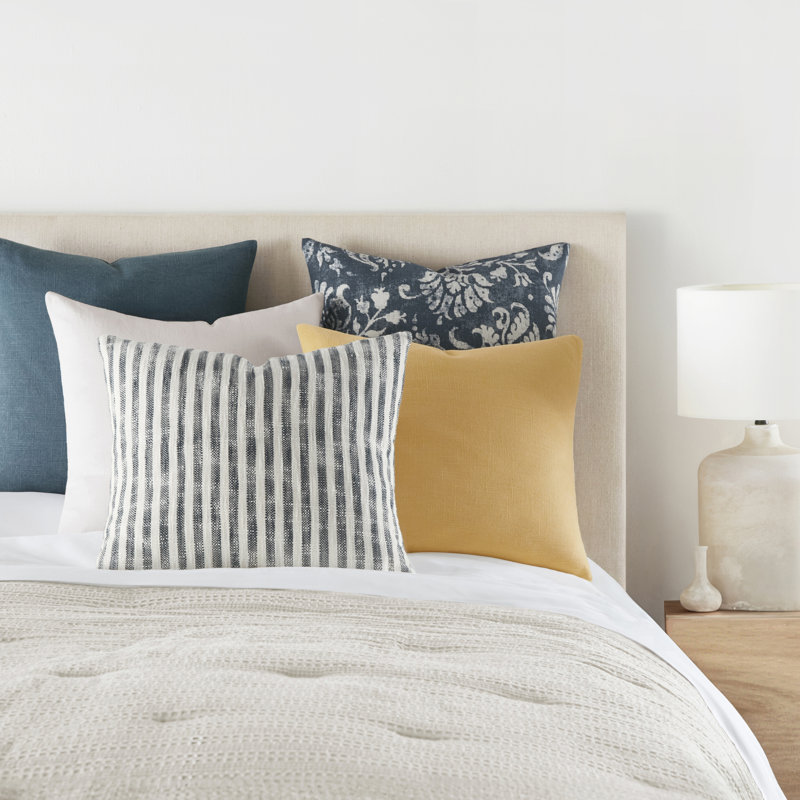 2-Pack Yarn-Dyed Patterns Decor Throw Pillows in Yarn-Dyed Bengal Stripe / Yarn-Dyed Framed Stripe