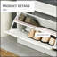 Banc de rangement pour chaussures moderne pour hall d'entrée, rangement avec coussin, 2 tiroirs, tablette réglable