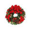 Holiday Red And Gold Evergreen Wreath