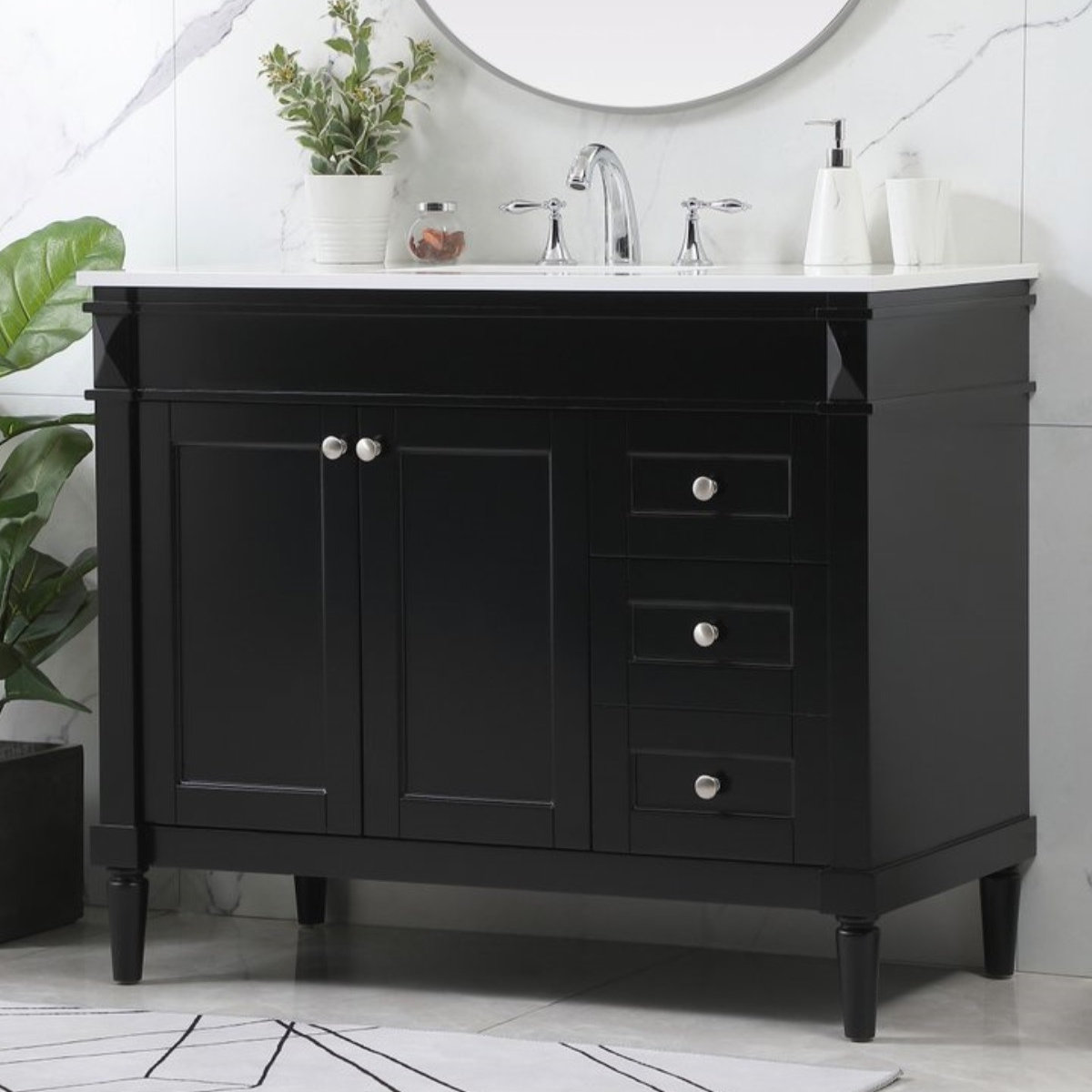 Readington 42'' Single Bathroom Vanity, Black