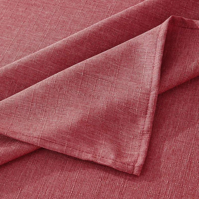 Tapanga Linen Vintage Tablecloth, 120" L x 68" W, Cranberry