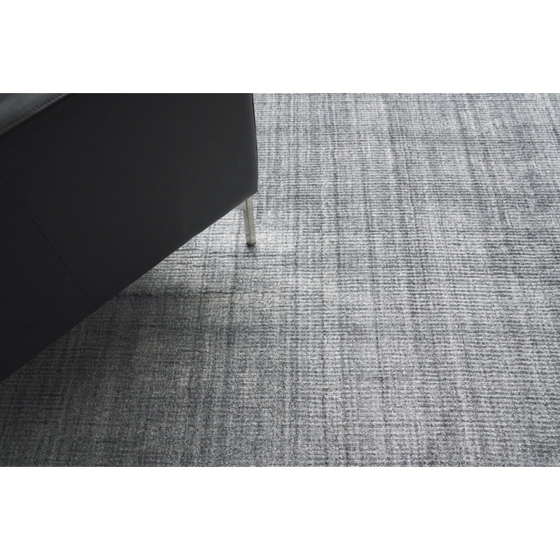 Robin Hand-Loomed Cotton Charcoal Area Rug, Rectangle 2' x 3', Charcoal
