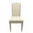 Elegant Ivory 22.5"D x 18.5"W x 41.5"H Tufted Back Dining Chair with Nailhead Trim-1926119122-1974536703