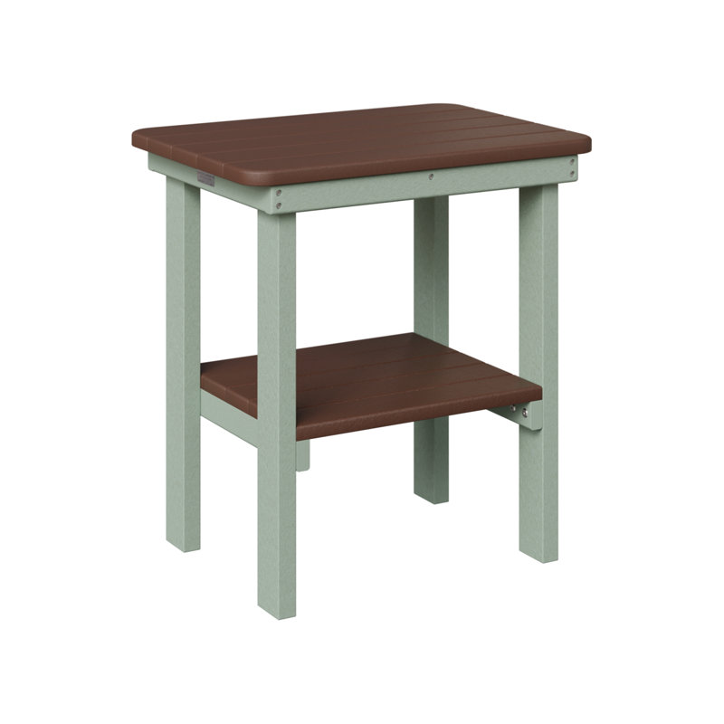 Berlin Gardens Rectangular End Dining Table, Chocolate Brown, Seafoam