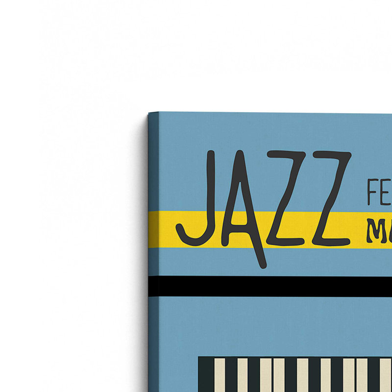 Affiche rétro vintage Jazz sur toile tendue, H 12 po x l 8 po
