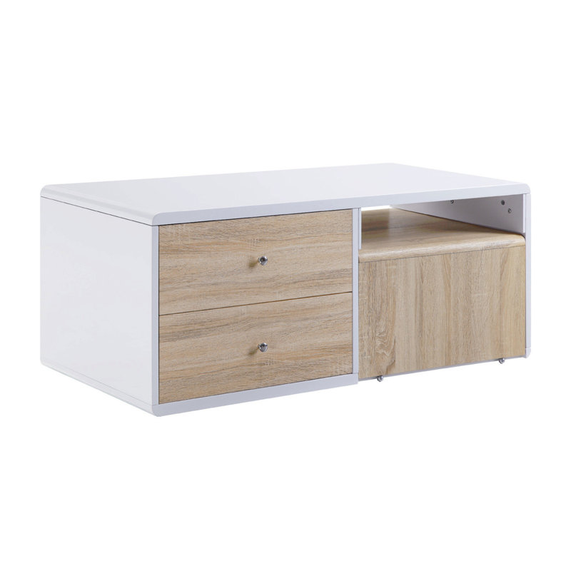 Rectangular Coffee Table With Pull-Out Table