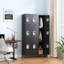 9 casiers en métal de H 72 po à 9 portes - Armoire de rangement pour divers environnements de bureau, de gymnase, de coffre-fort noir spacieux et de maison