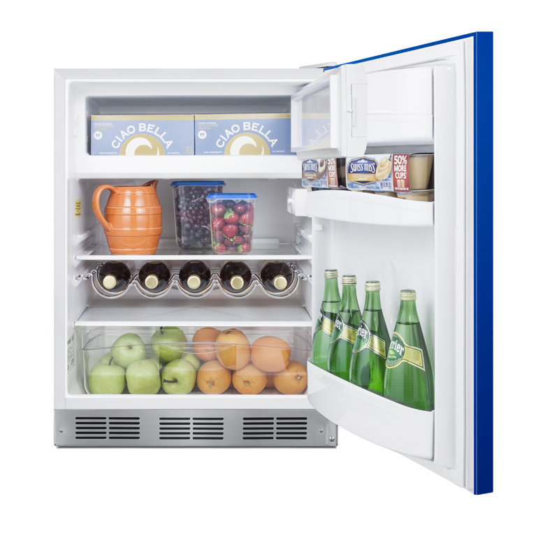Summit Appliance 5 Cubic Feet Freestanding Mini Fridge with Freezer, Blue/White