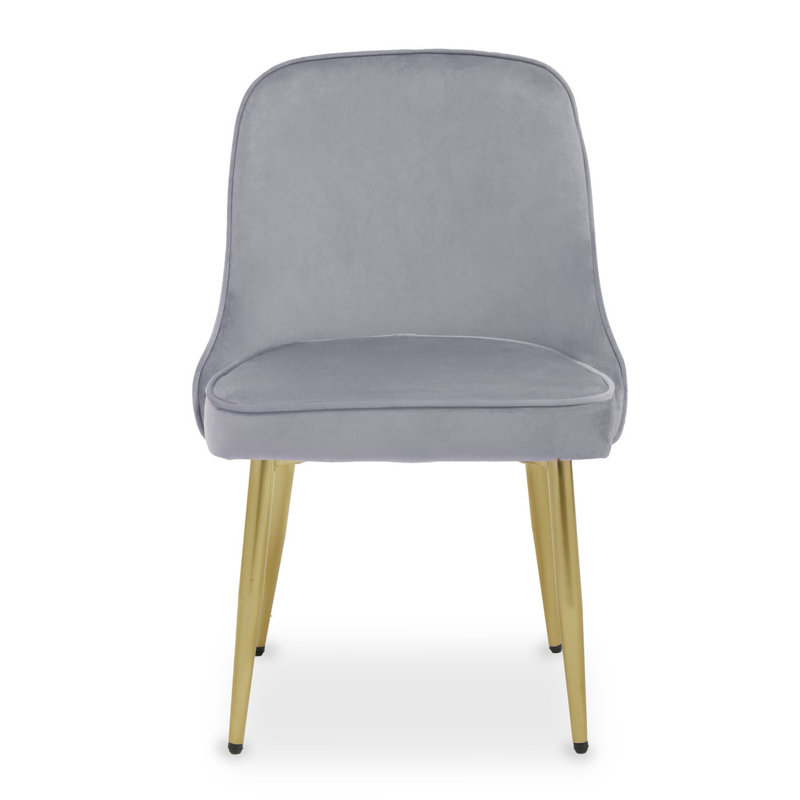 Nelsonville 47cm H Polyester Blend Upholstered Side Chair, Grey