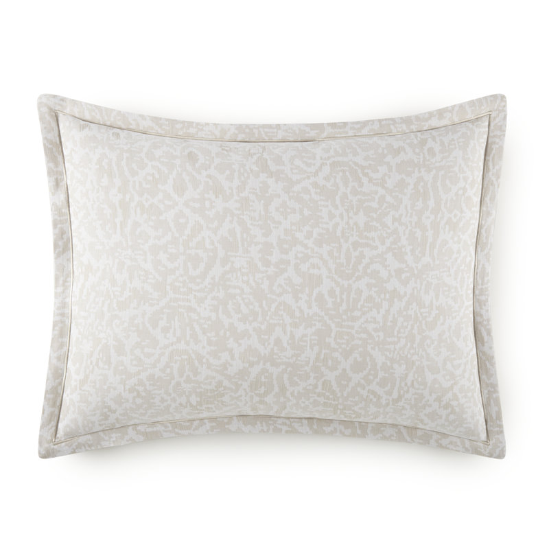 Ravenna Damask 100% Cotton Sham, Light Beige, Standard