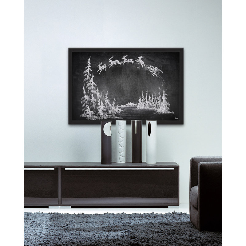« over the moon », reproduction encadrée, H 20 po x l 30 po x P 1,5 po