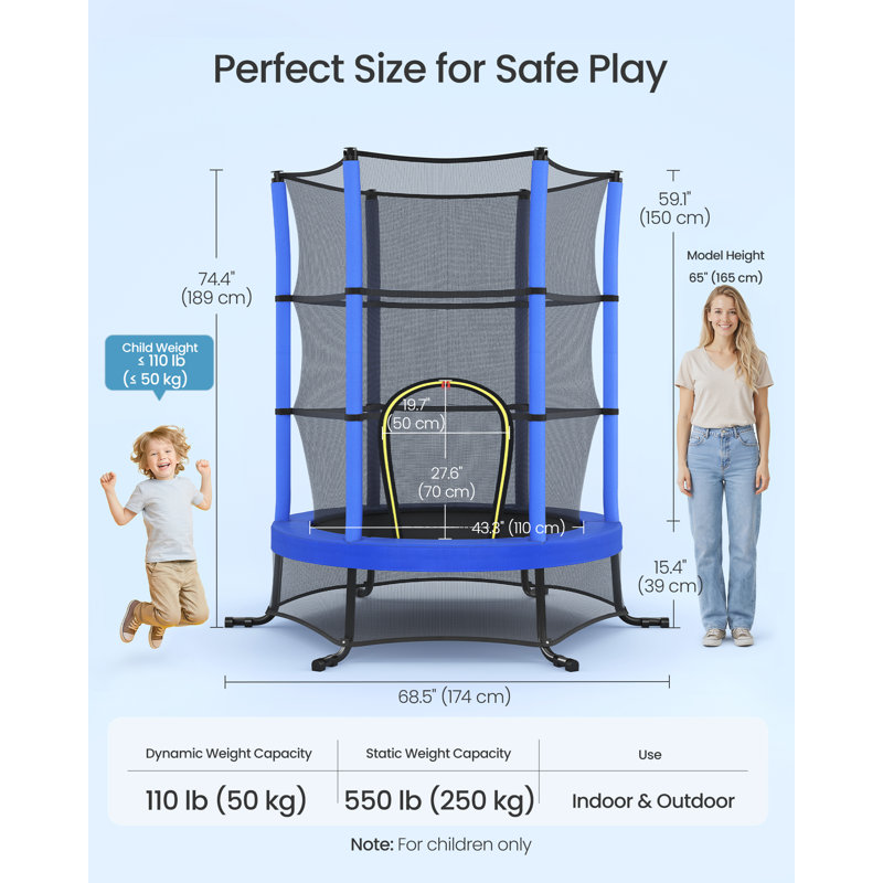 LEDREM Trampoline, blue