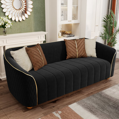 85.43" Upholstered Velvet Sofa