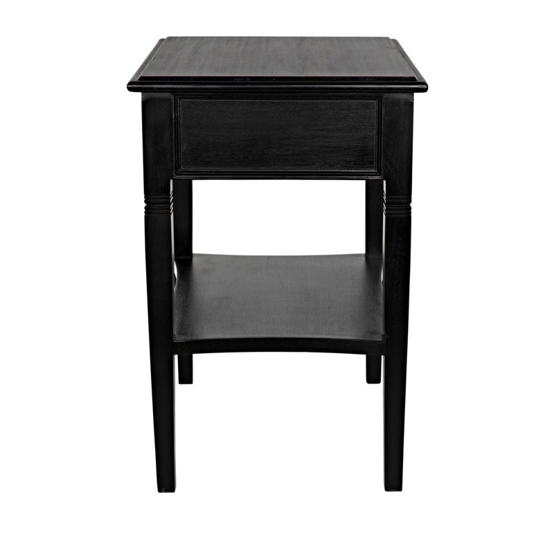 Oxford Solid Wood End Table, Hand Rubbed Black