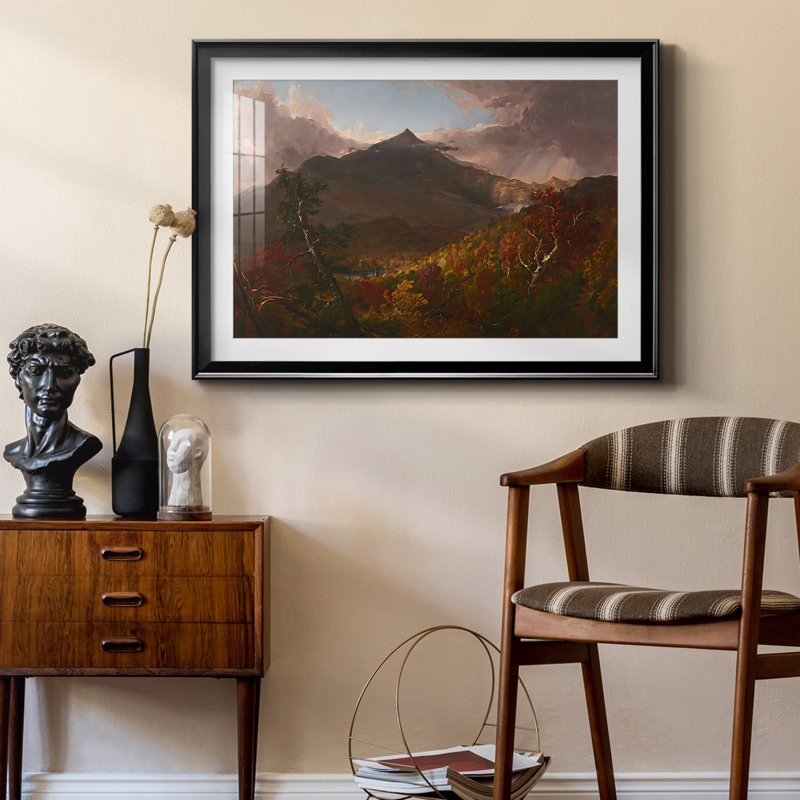 The Notch of the White Mountains (Crawford Notch) - Thomas Cole - reproduction encadrée avec passe-partout et verre - 1839