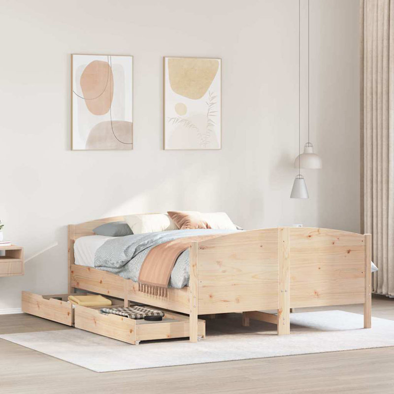 Storage Bed, Brown, Small Double (4')