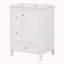 Meuble-lavabo de 24 po avec rangement, tablette réglable, panneau de fibres à densité moyenne et bois d'hévéa, cloisons amovibles-112605943