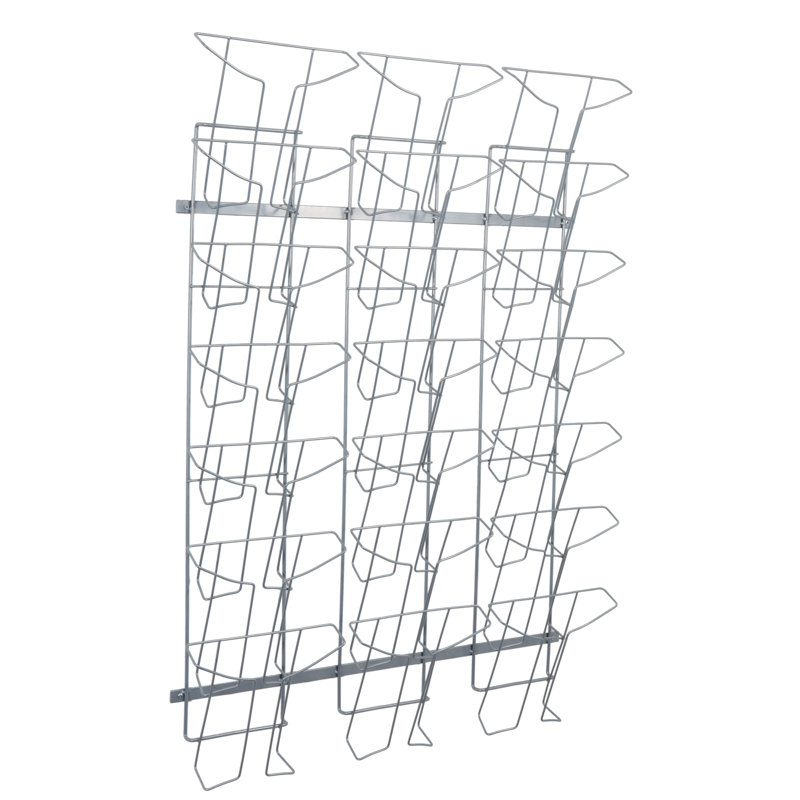 112Cm H Metal Magazine Rack, 112cm H x 25cm W x 4 cm D