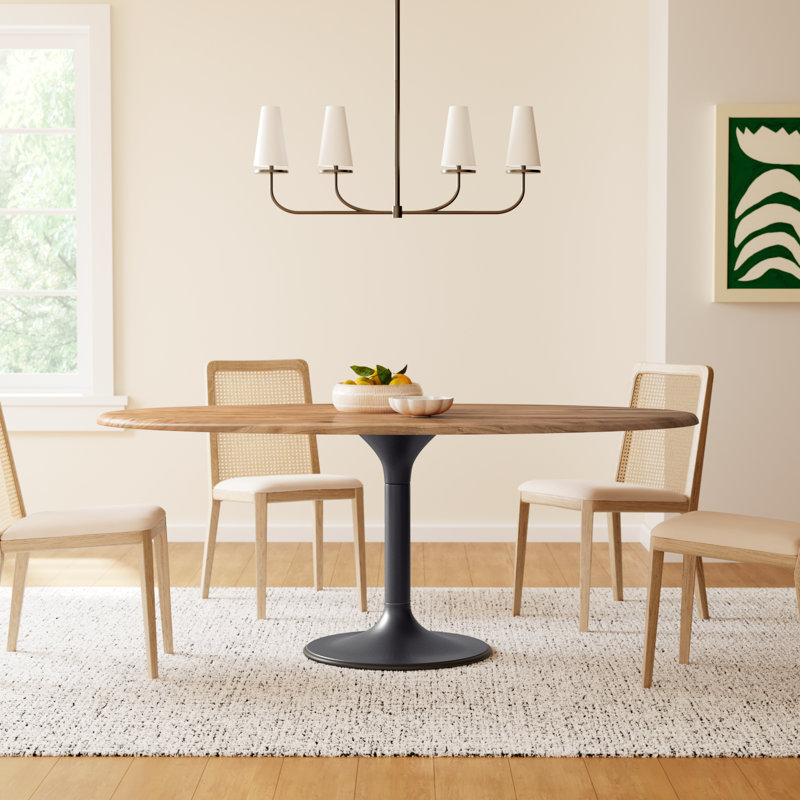 Victorine Modern Dining Table, 30"H x 55"W x 55"D, Wood