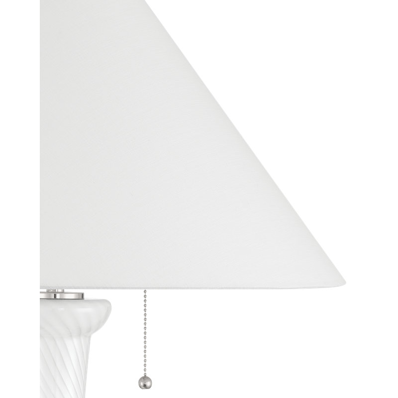 Classico Table Lamp, White/Polished Nickel, White