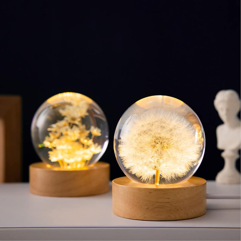 Flower Crystal Ball Night Light