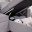 Canapé-lit à dossier réglable de 84 po, canapé-lit en lin 3 en 1 avec ports USB et porte-gobelets, canapé-lit escamotable